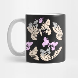 Butterflies on Coral Red Mug